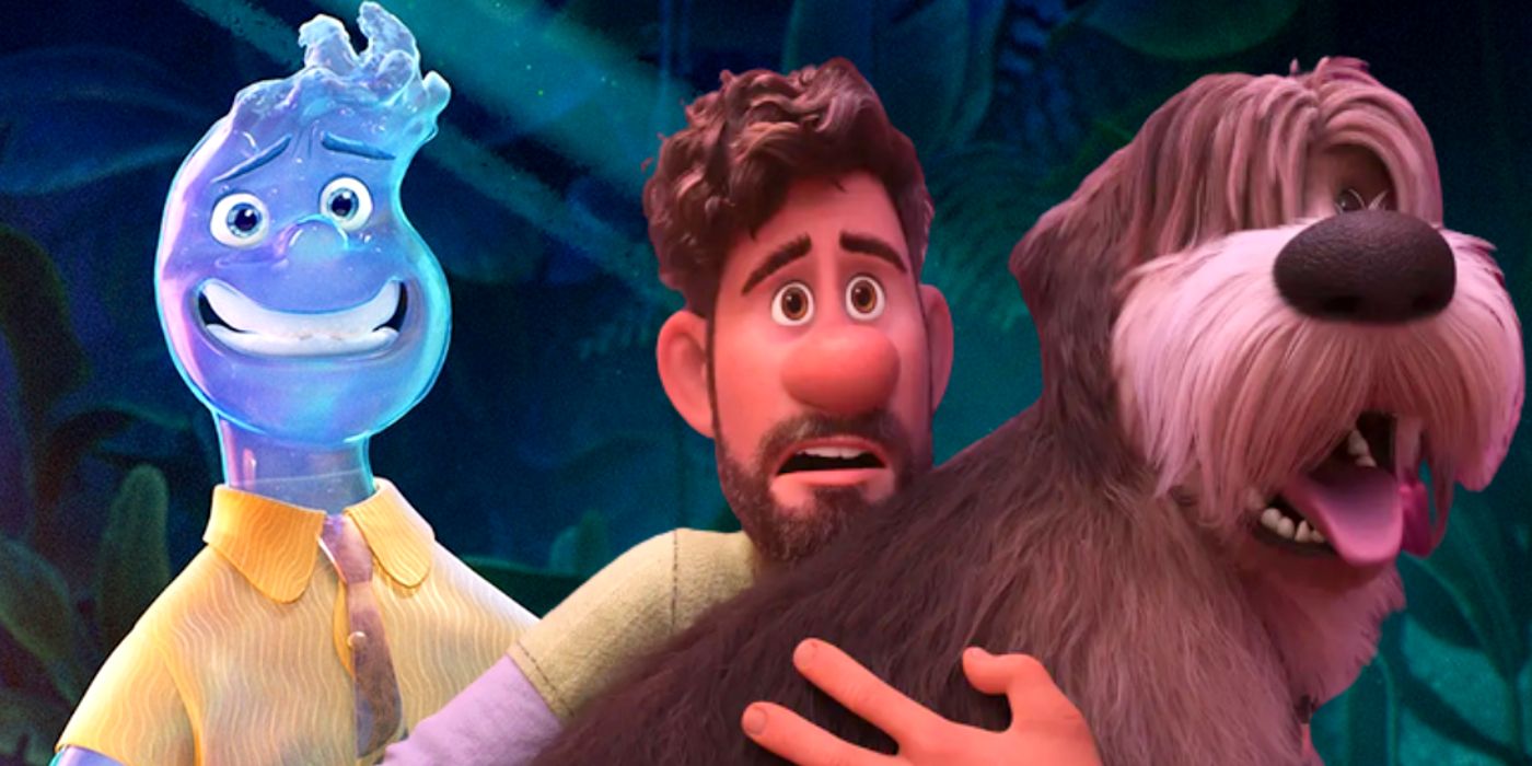 Stills from Pixar's Elemental and Disney's Strange World side by side. 