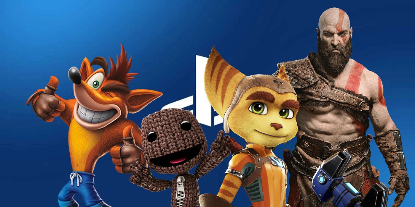 PlayStation mascots Crash Bandicoot, Sackboy, Ratchet and Kratos