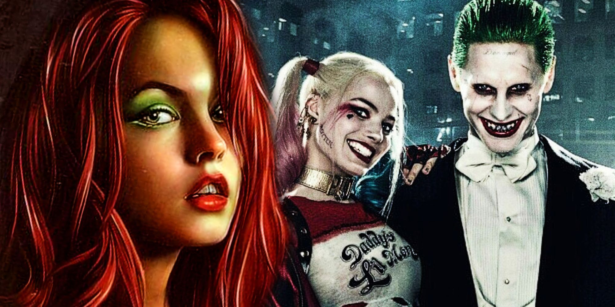 Poison Ivy et Harley Quinn avec le Joker