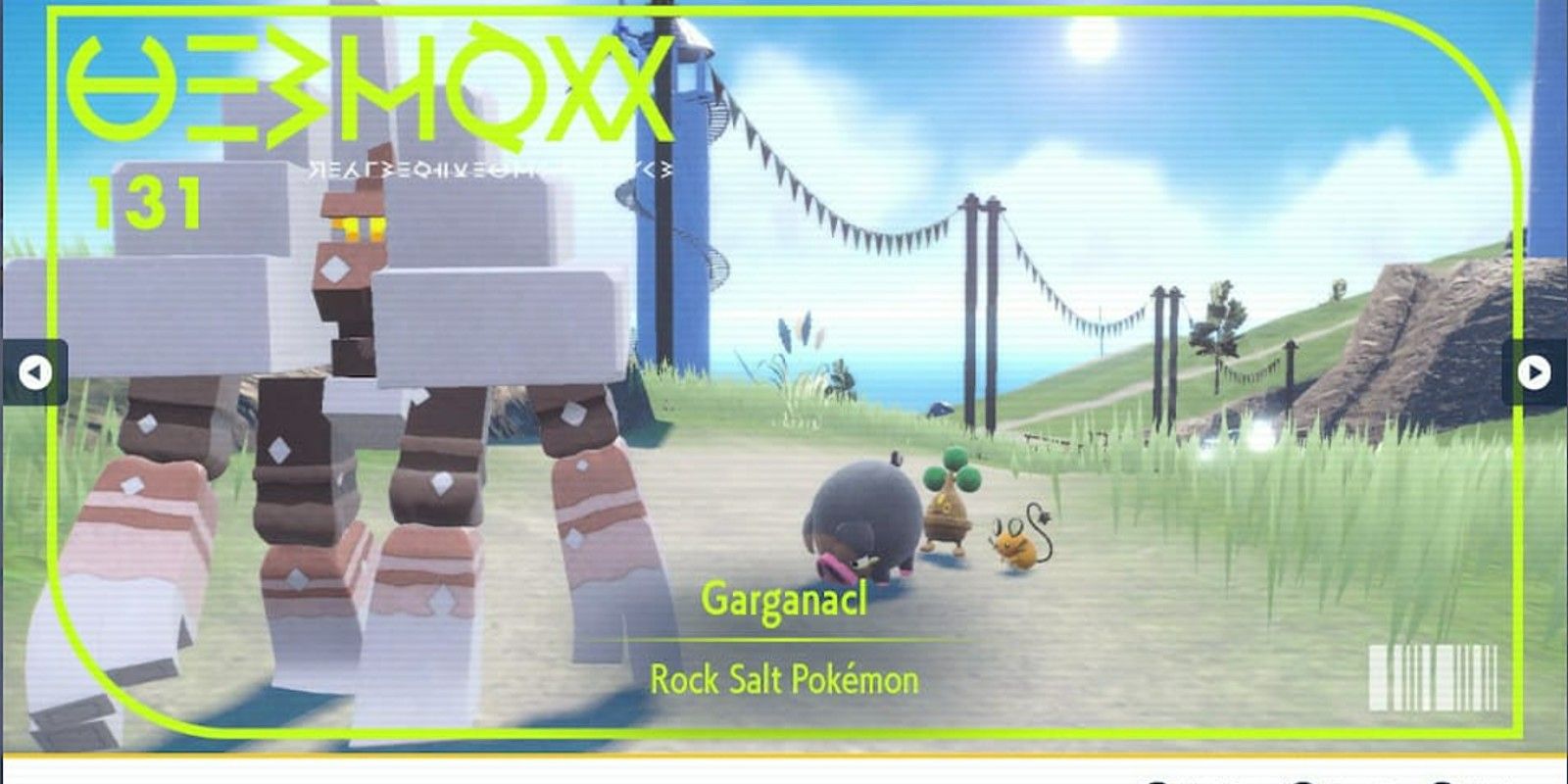 Pokedex Entry for Garganacl in Pokemon Scarlet and Violet