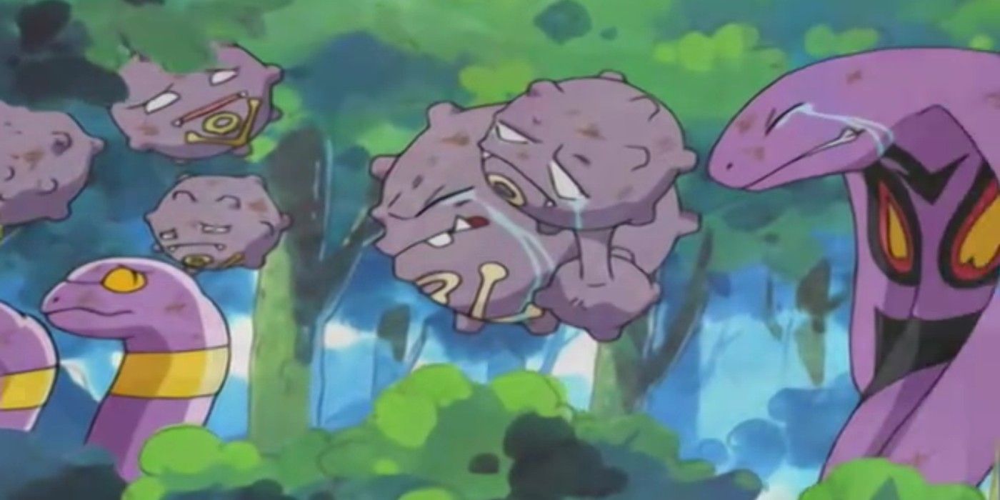 Arbok and Weezing crying as they leave Team Rocket in the Pokémon episode "A Poached Ego"