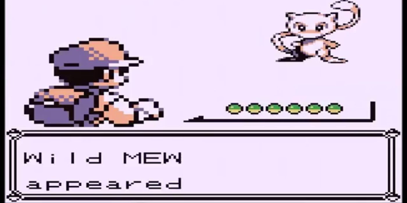 Encountering Mew in Pokemon red and blue.