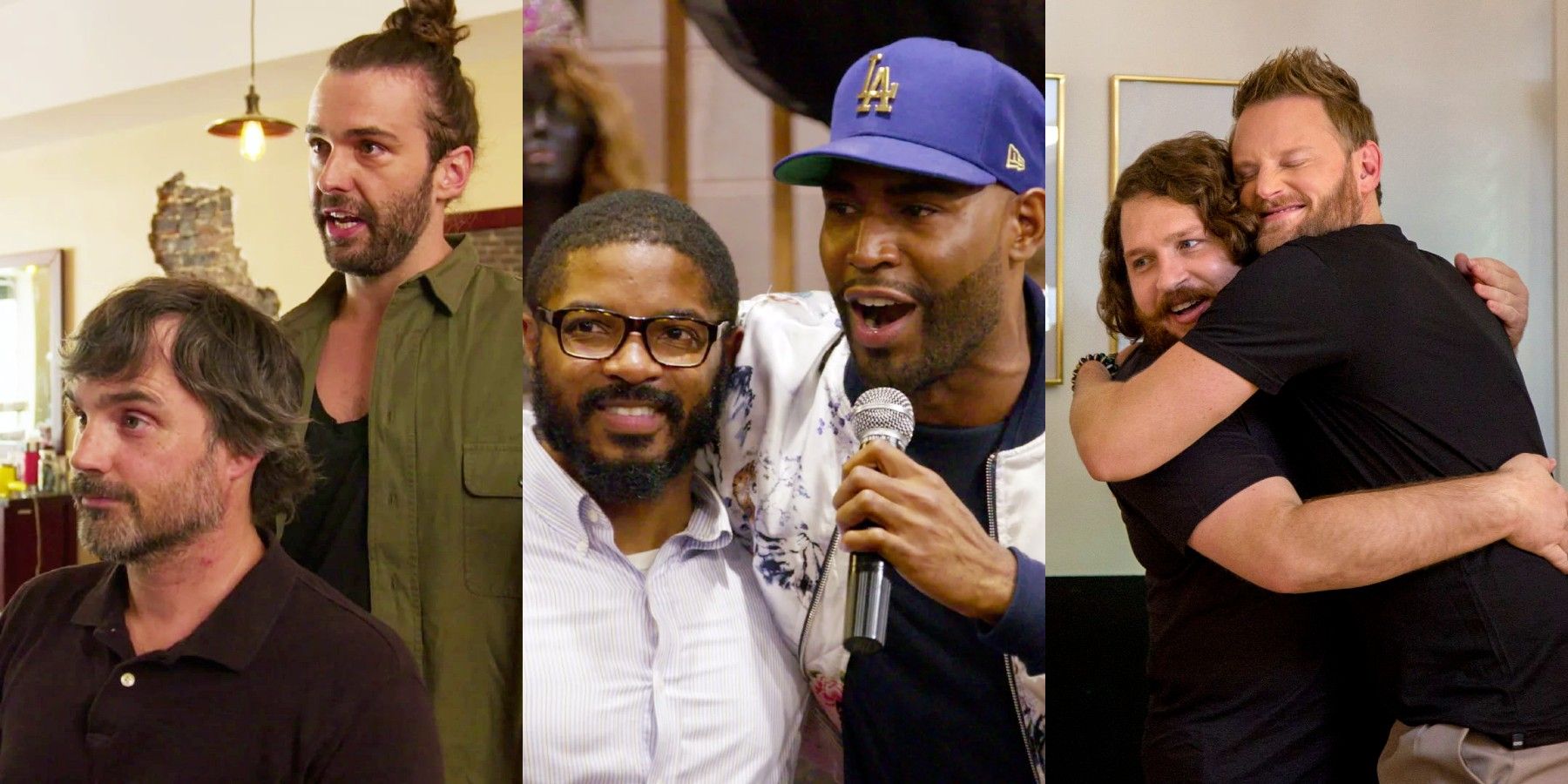 Queer Eye Split image three images of cast and heroes