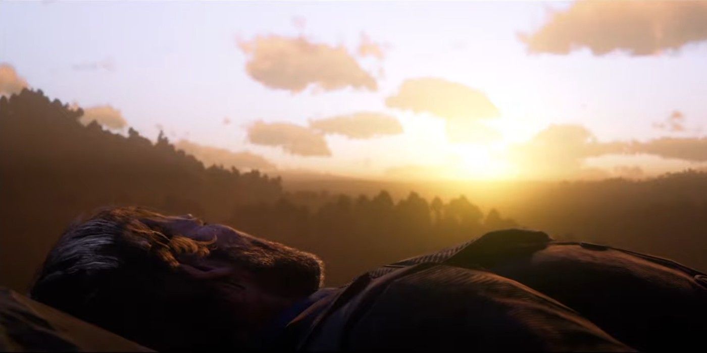 Arthur Morgan's final moments at sunrise in Red Dead Redemption 2's ending