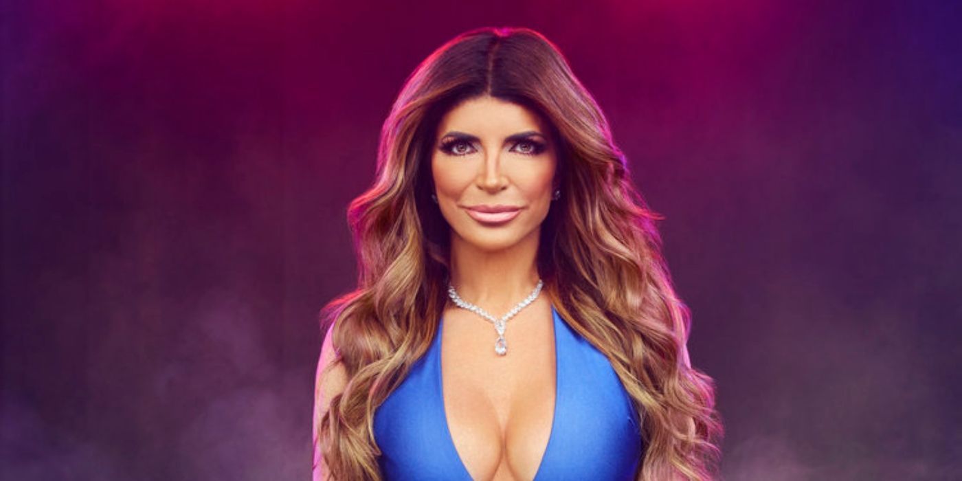 RHONJ's Teresa Giudice blue dress promo shot