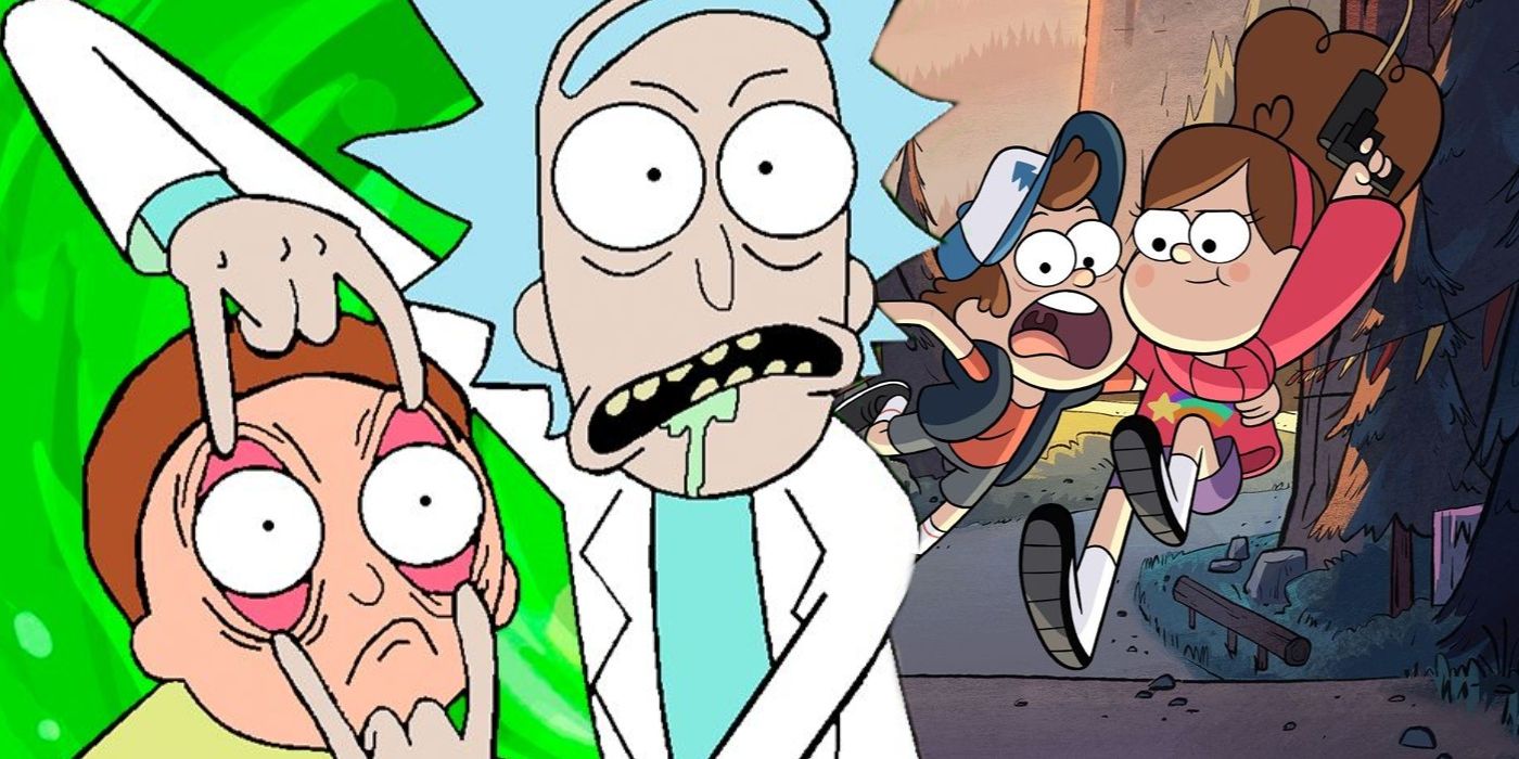 Rick and Morty and Gravity Falls.