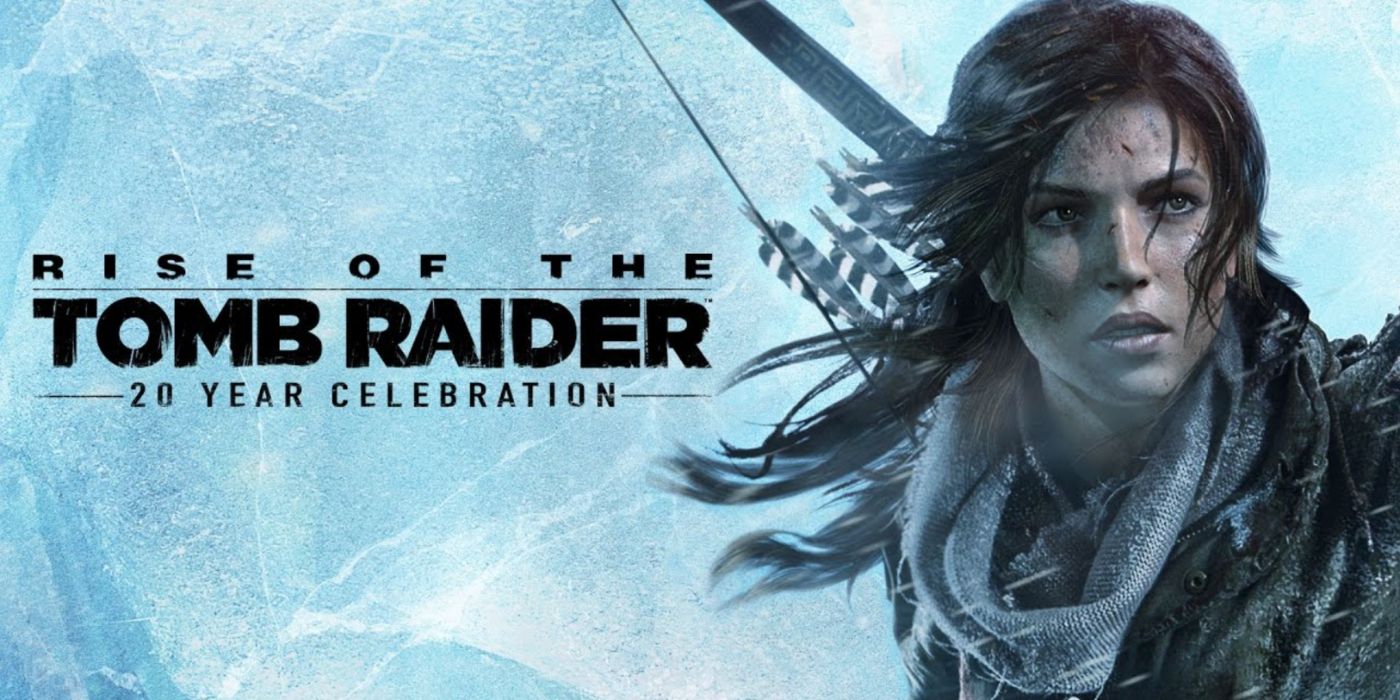 Rise of the Tomb Raider promo art featuring Lara in the cold of Siberia.