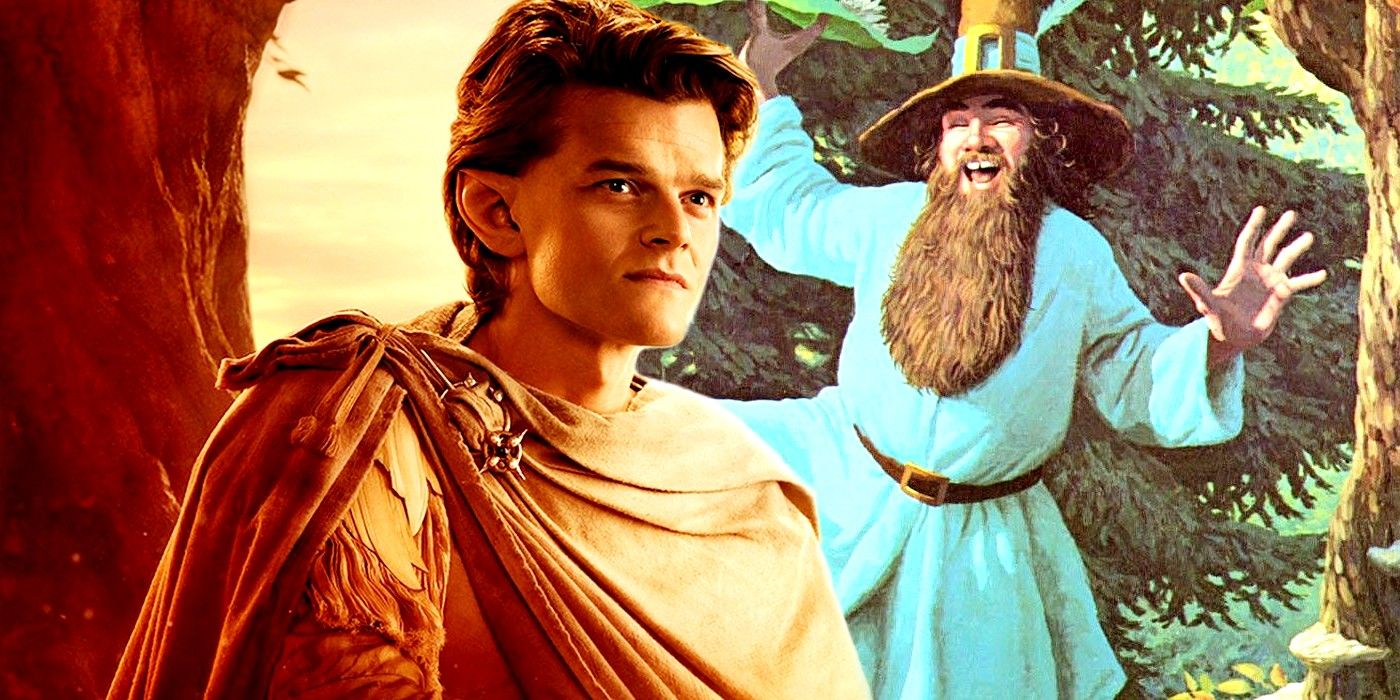 Robert Aramayo as Elrond in Rings of Power and Tom Bombadil