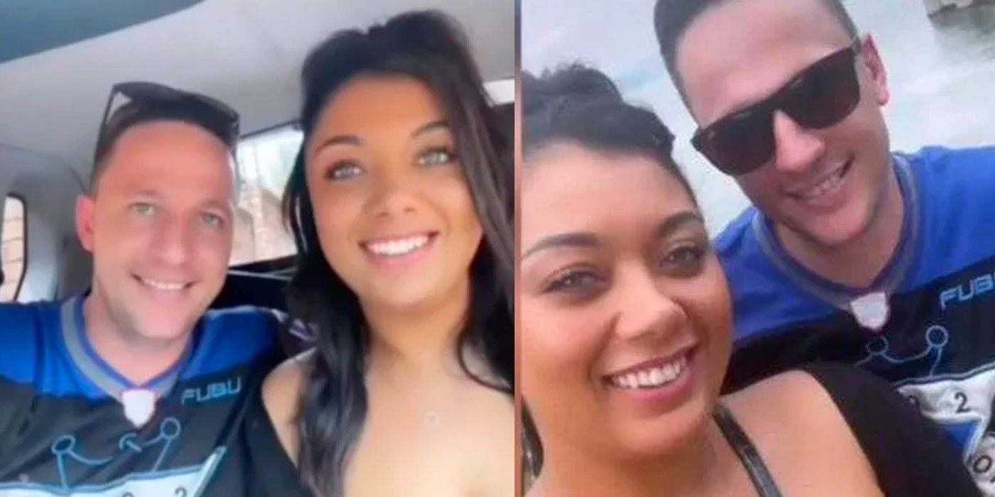 Ronald New Girlfriend Lauren In 90 Day Fiance side by side image