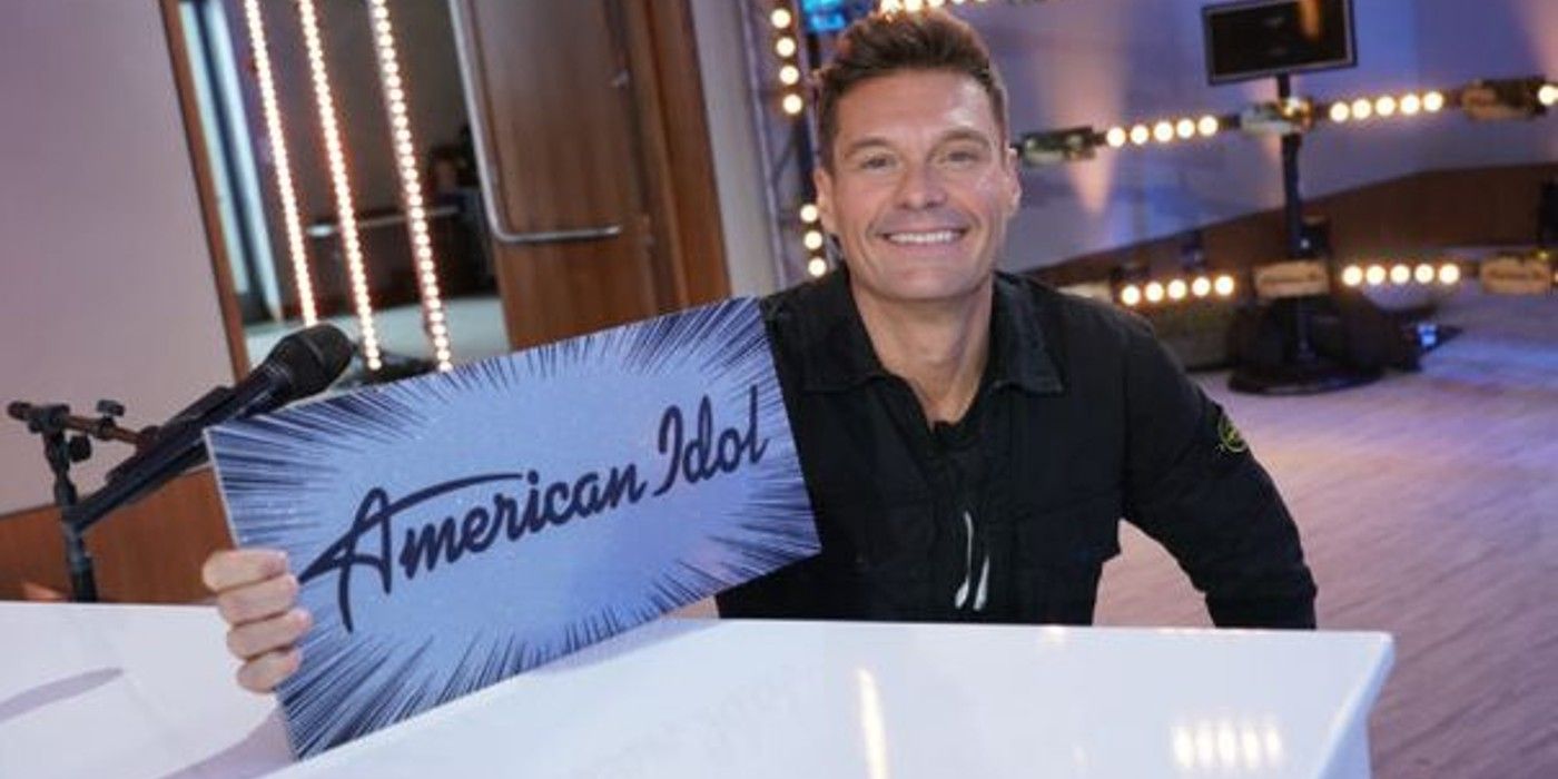 Ryan Seacrest American Idol holding Golden Ticket