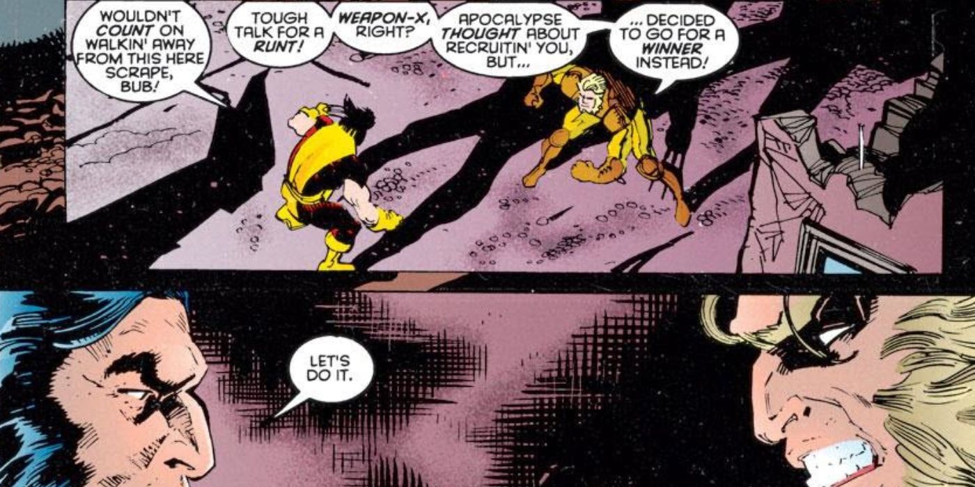 Sabretooth saying he's better than Wolverine.