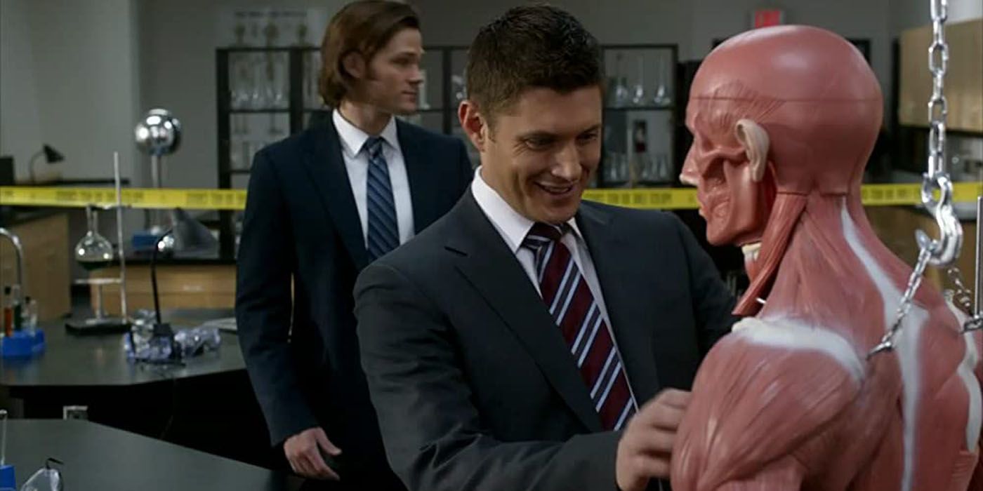 Sam and Dean looking at a Mannequin in Supernatural