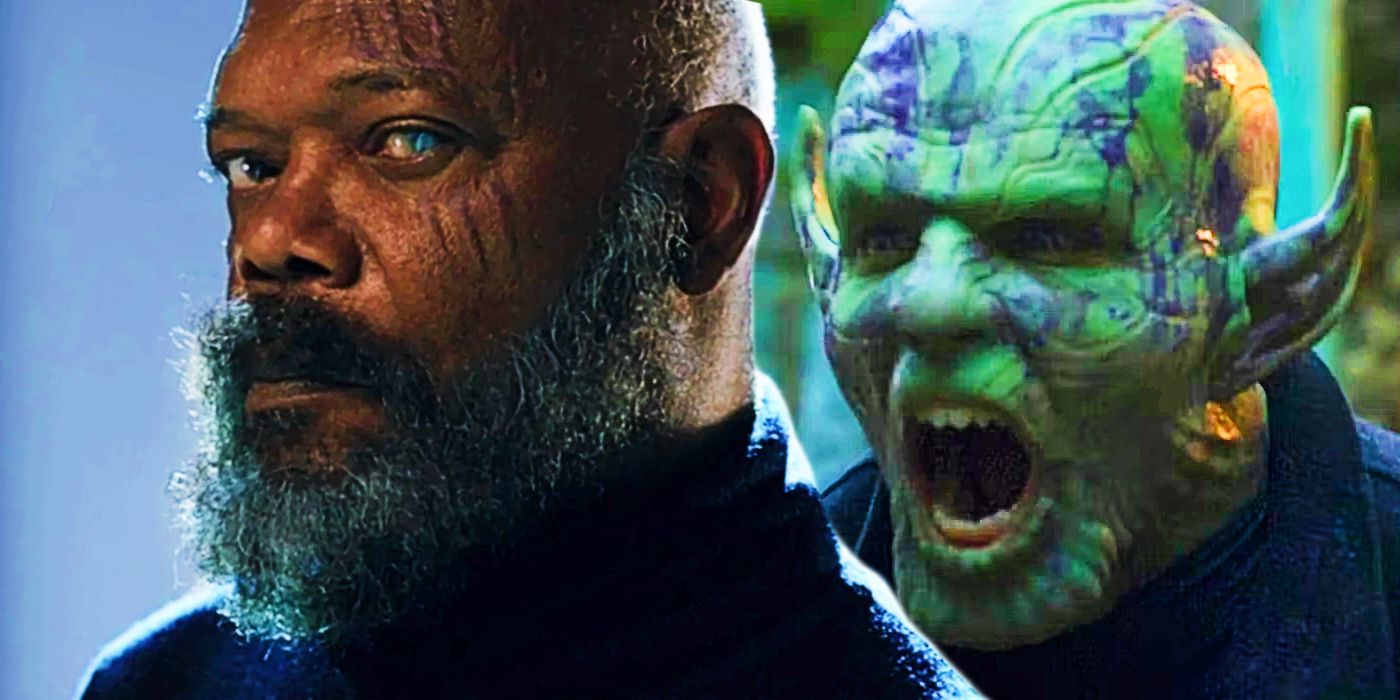 Secret Invasion: Nick Fury and an angry Skrull.