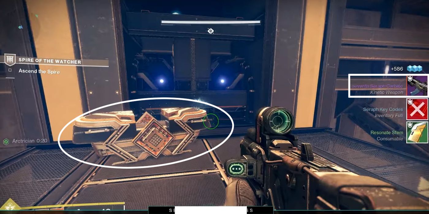Seventh Seraph Carbine Chest in Spire of the Watcher in Destiny 2