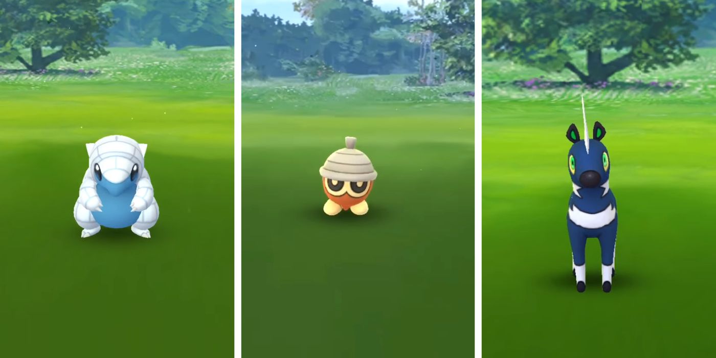 Shiny Encounters com Alolan Sandshrew Seedot e Blitzle em Pokémon GO