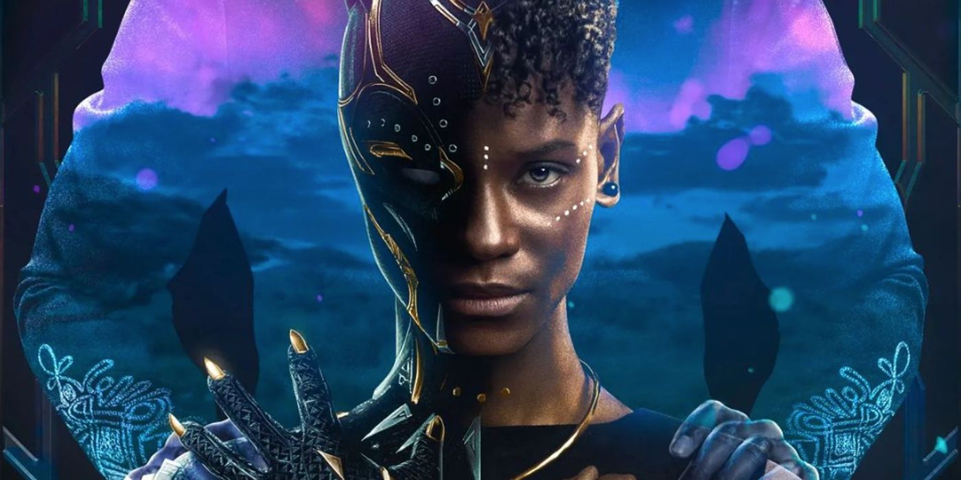 T'Challa puts his hands on Shuri's shoulders in Black Panther: Wakanda Forever fan art.