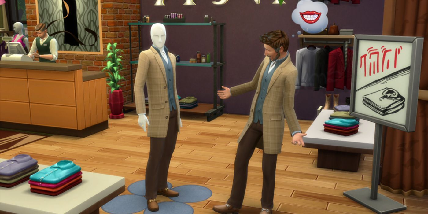 A Sim in a retail store