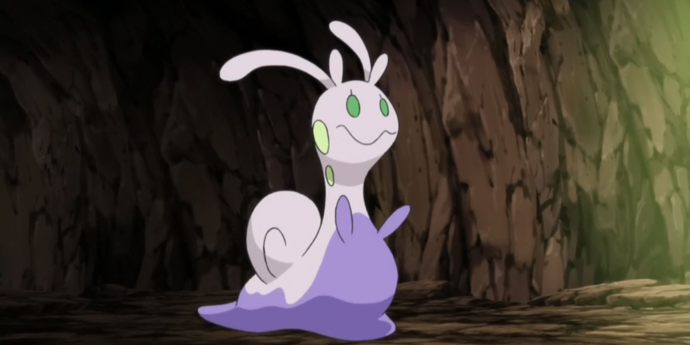 Sliggoo in a cave in the Pokémon anime.