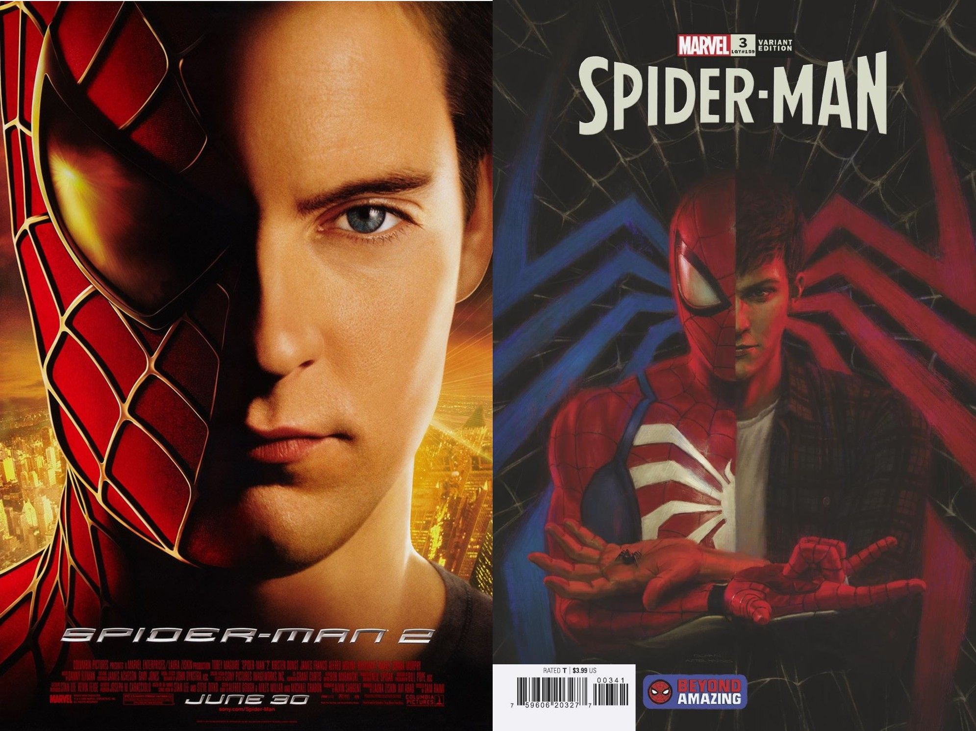 Pôster de Homem-Aranha 2 Comparação de capas de Homem-Aranha 3