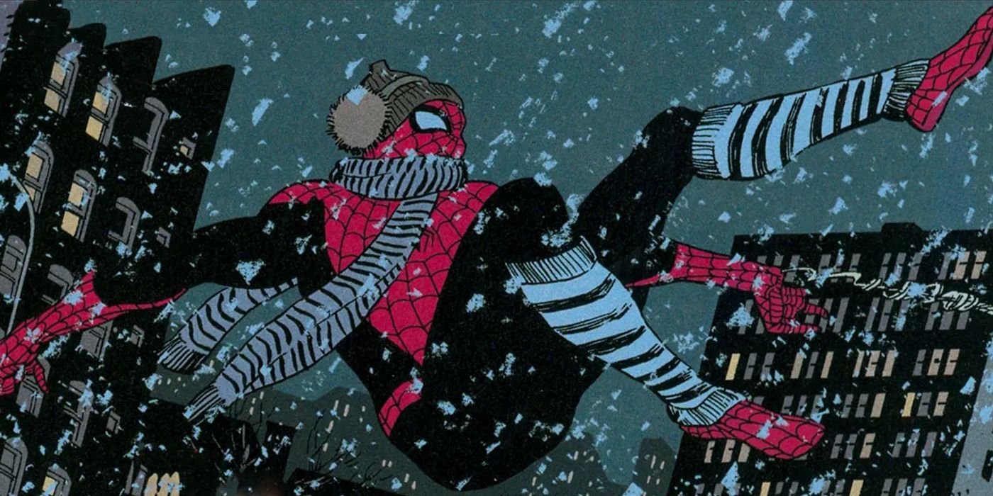 Homem-Aranha - o traje de inverno de Peter nos quadrinhos