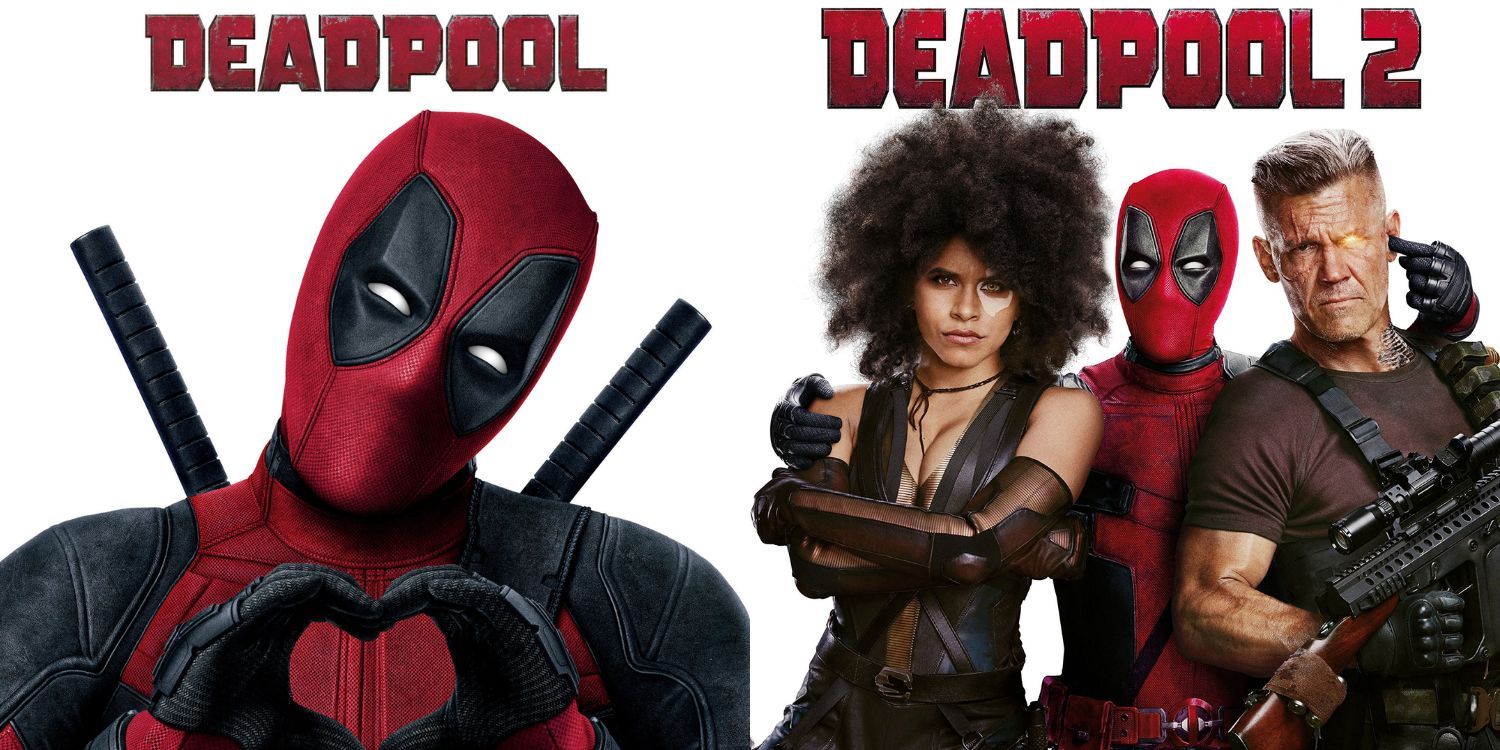 Split Image Of Deadpool & Deadpool 2 Posters