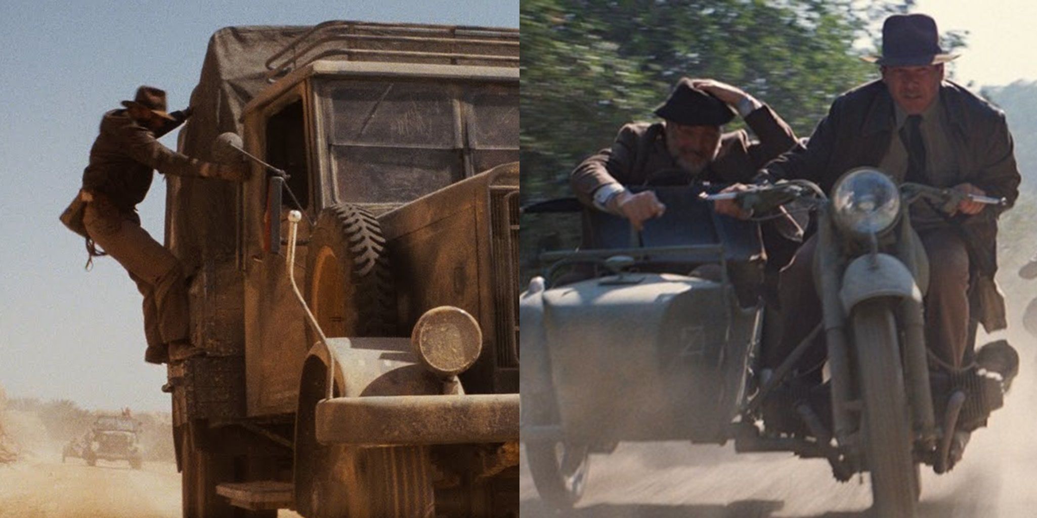 Split_image_of_Indy_hanging_from_a_truck_in_Raiders_of_the_Lost_Ark_and_Indy_riding_a_motorcycle_in_Indiana_Jones_and_the_Last_Crusade