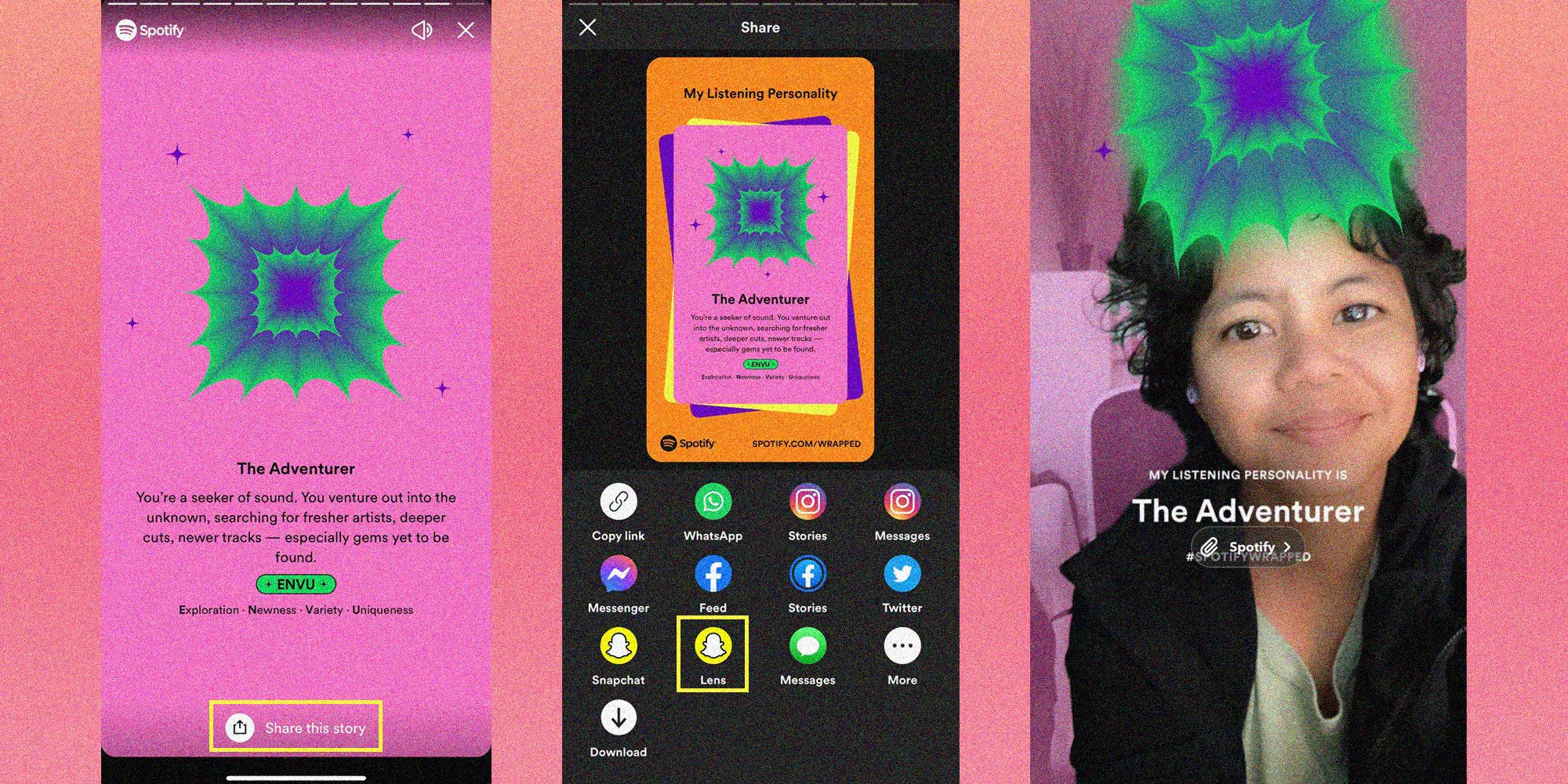 Spotify Wrapped Snapchat Lens
