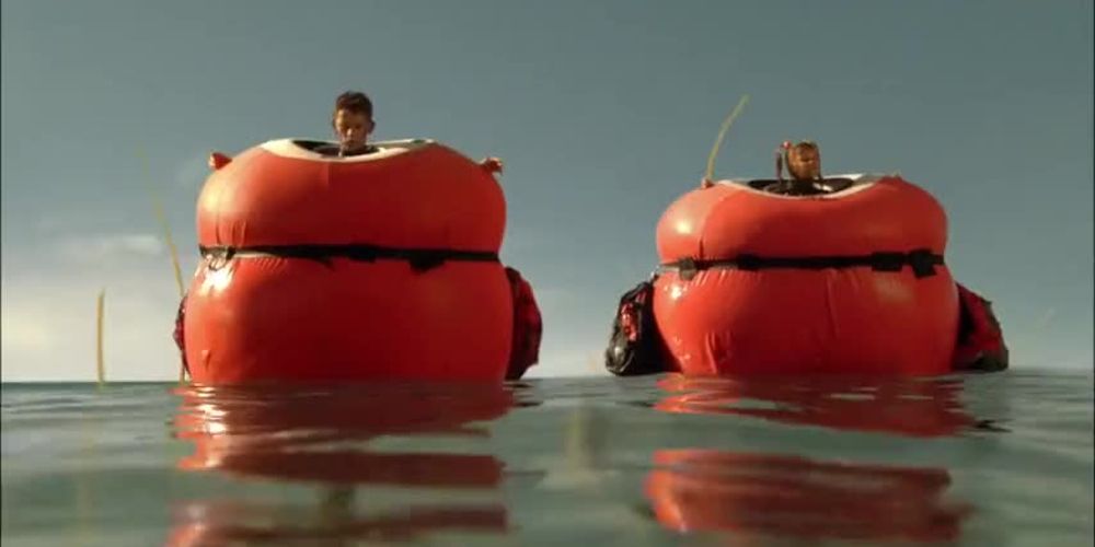 Gary and Gerti use Inflata-A-Suits In Spy Kids 2