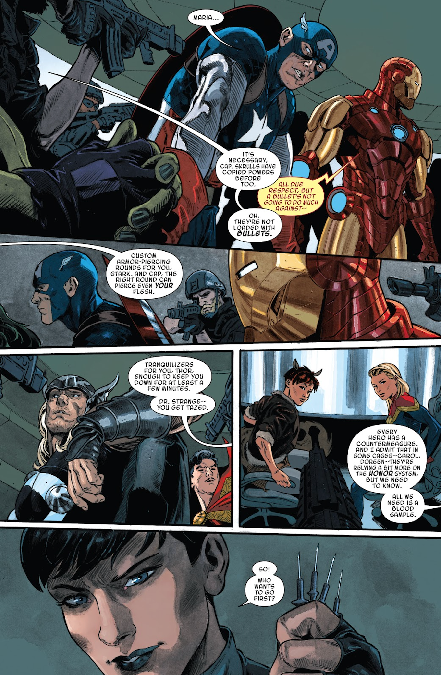 Garota Esquilo e Capitã Marvel em Invasão Secreta
