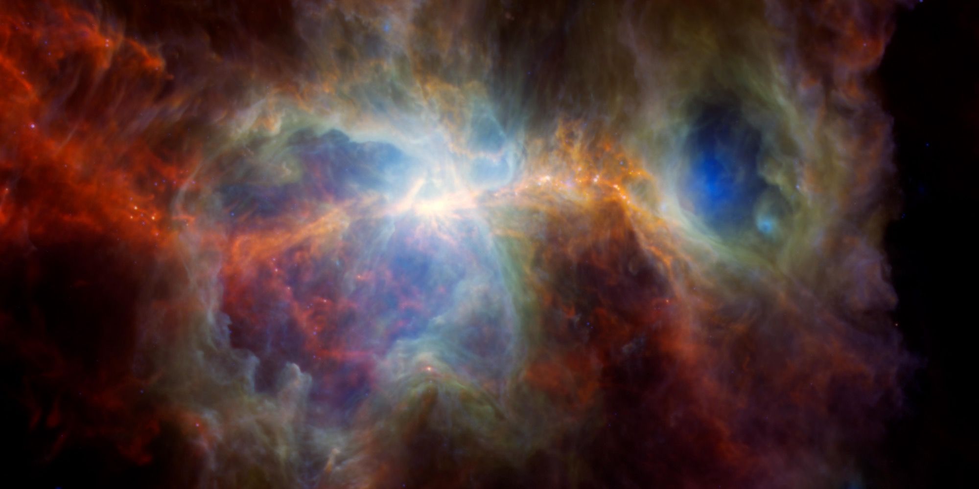 Imagem da região de formação de estrelas na Nebulosa de Orion.