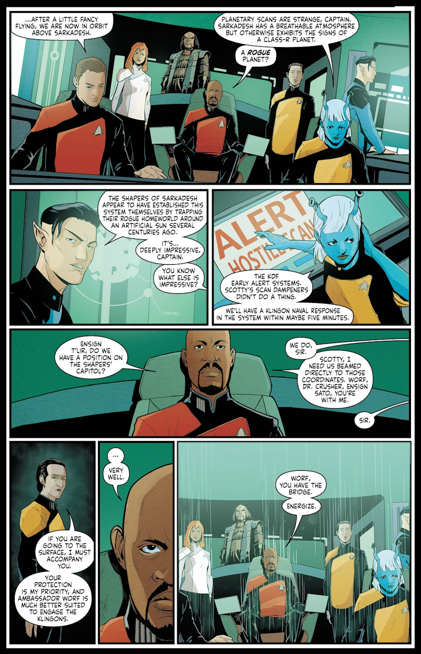 Star Trek comic with Sisko at the helm