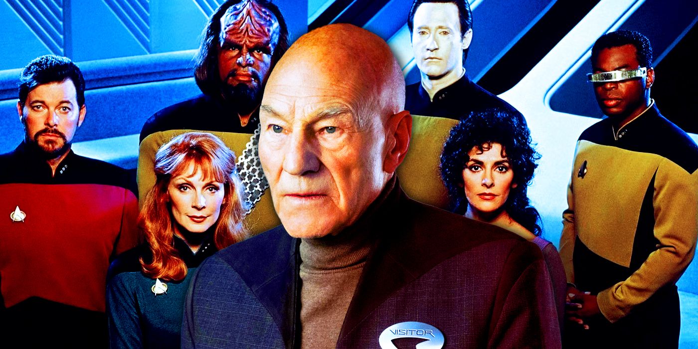 Patrick Stewart and the cast of Star Trek: The Next Generation