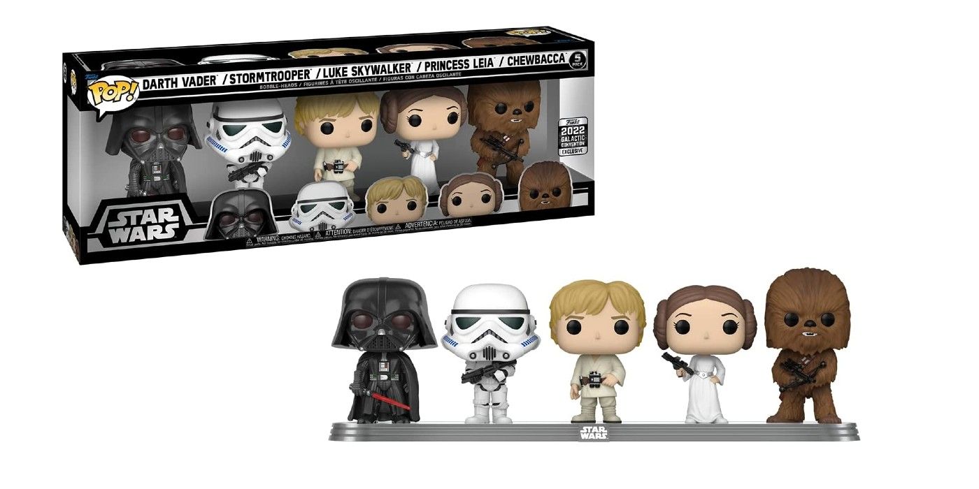Star Wars - Darth Vader, Stormtrooper, Luke Skywalker, Princess Leia and Chewbacca - 5 Pack Funko Pop on Amazon