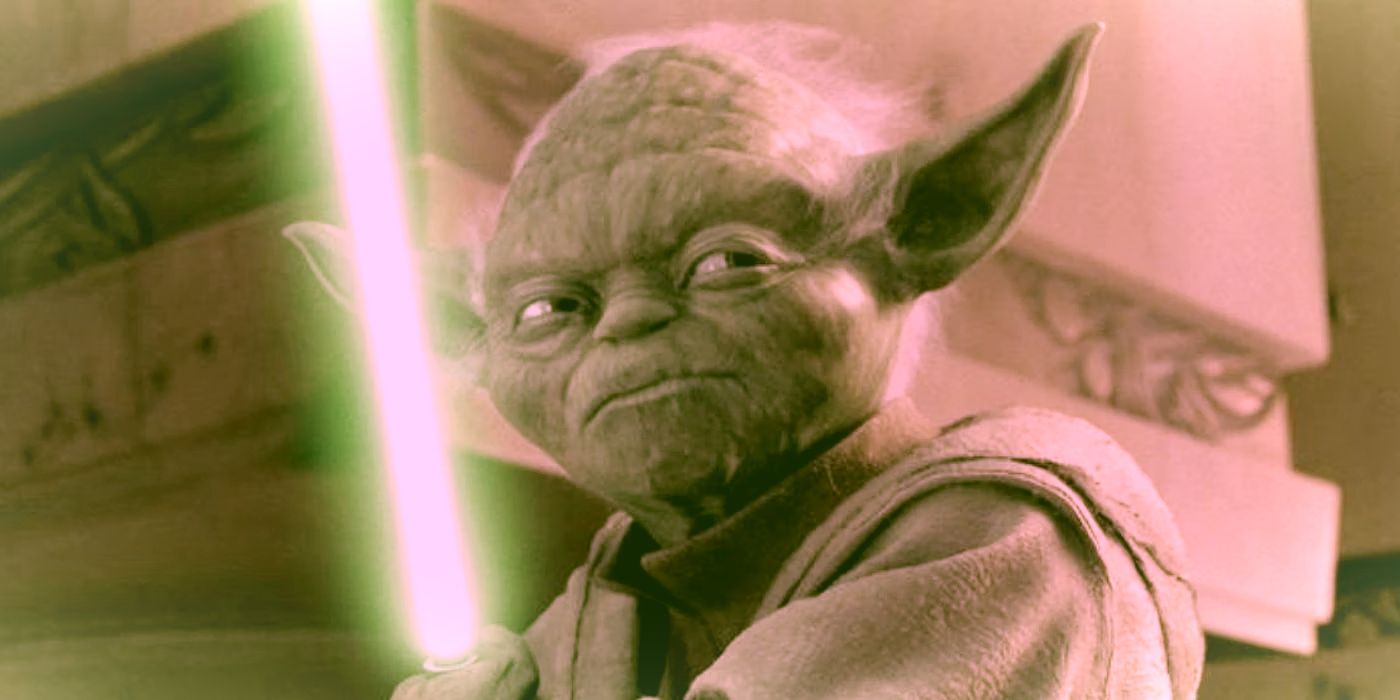 Star Wars Master Yoda and Lightsaber
