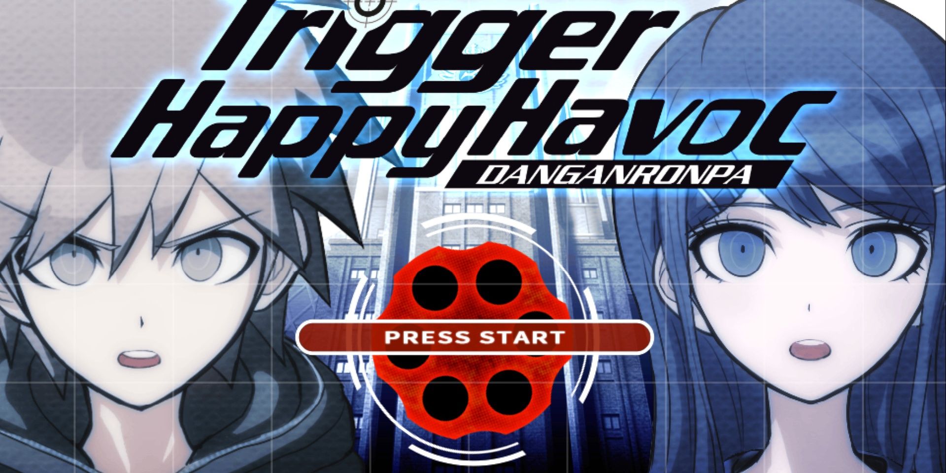 Start page for Danganronpa Trigger Happy Havoc