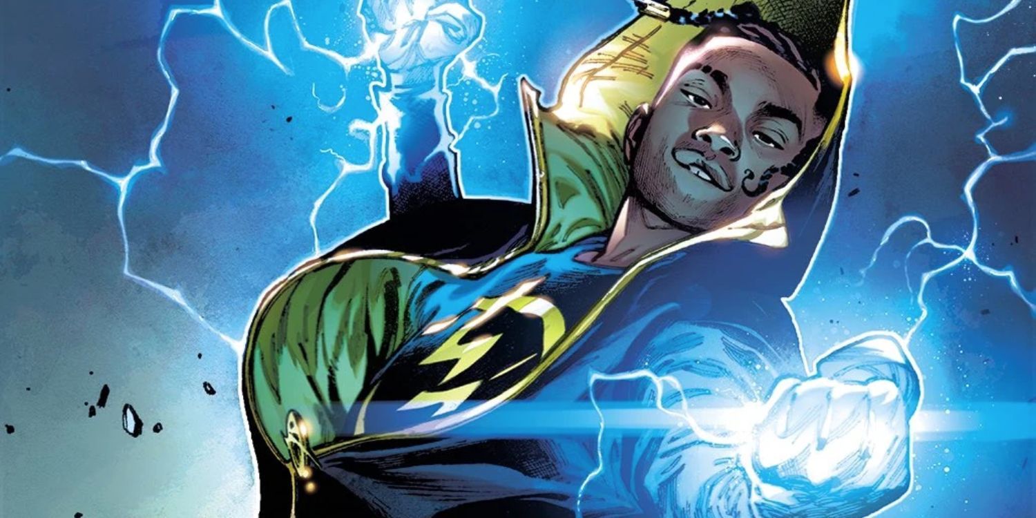 Static using his electric powers in the DC Comics