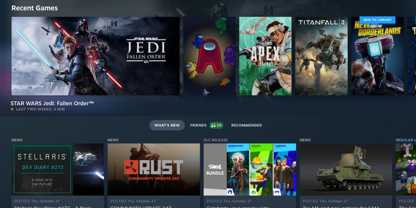 An image of the Steam Deck UI used on a desktop PC.