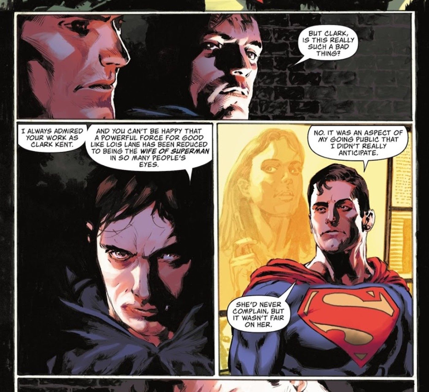 Superman and Batman Discuss Lois Lane