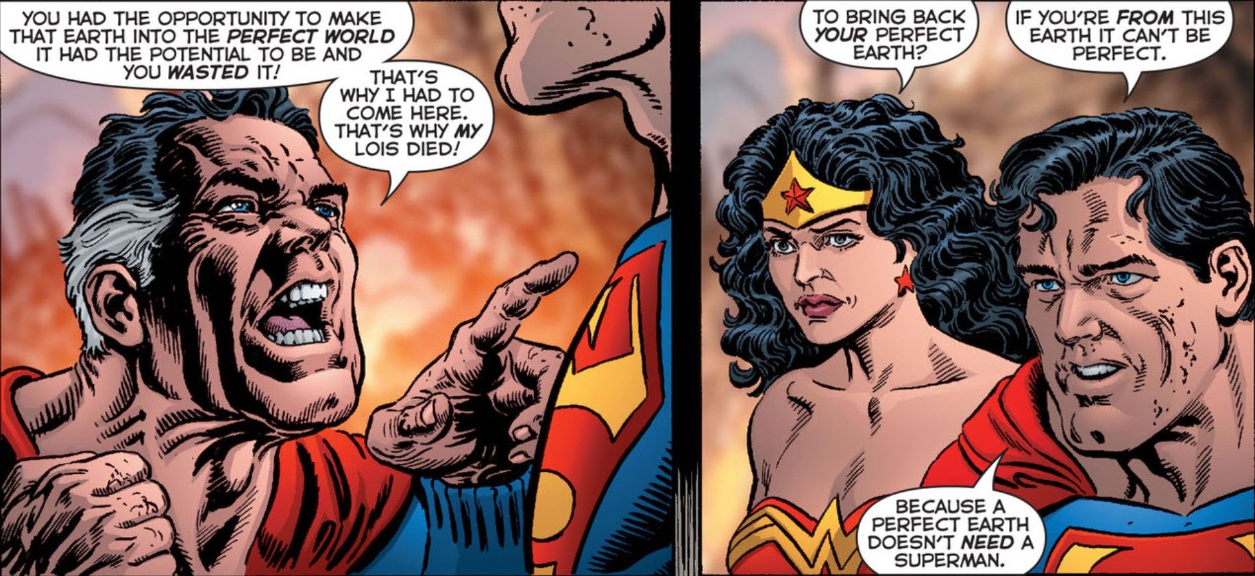 Superman se dispute avec Earth-Two Kal-L DC Comics