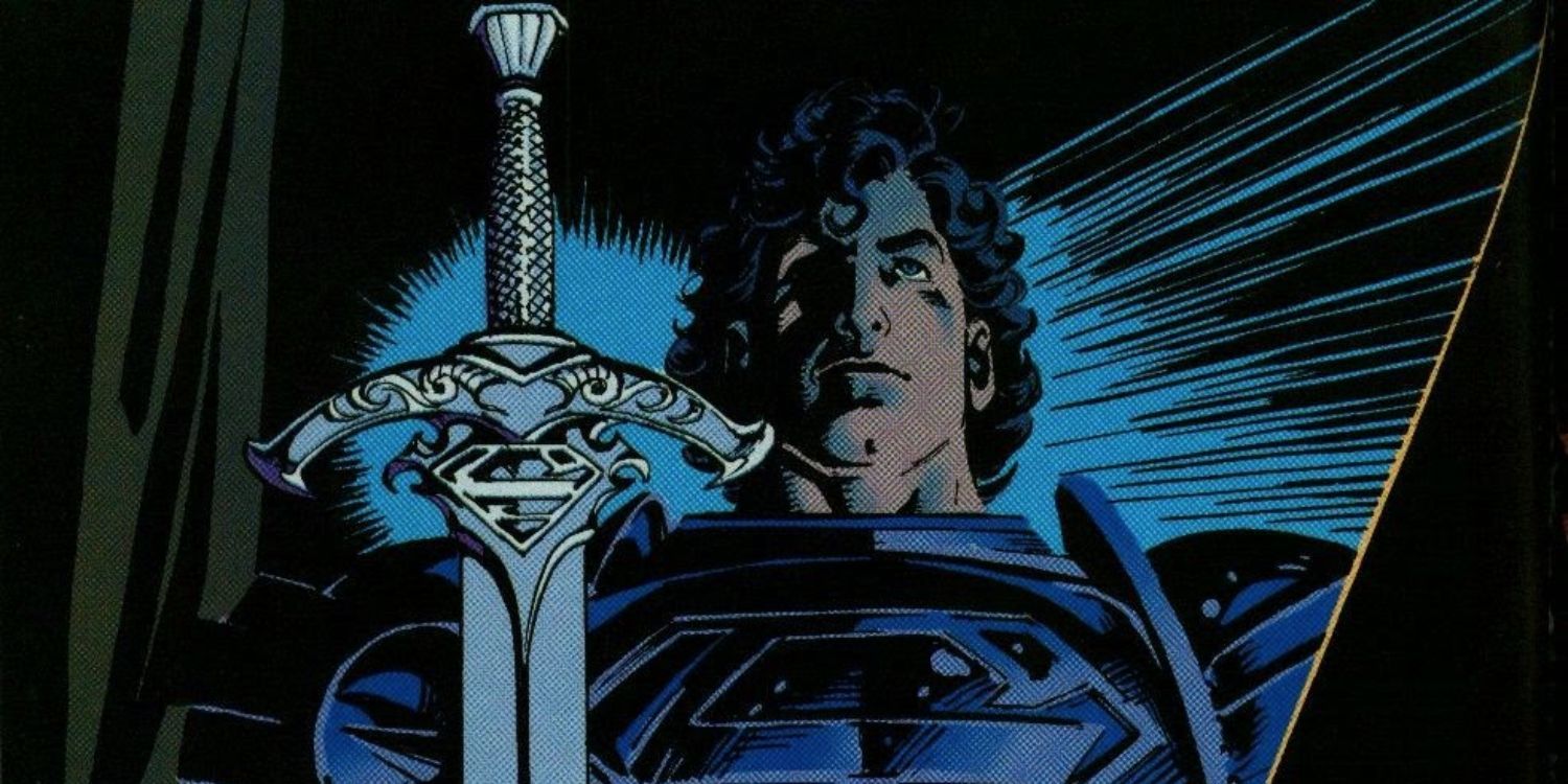 Superman with a sword in Superman: Kal