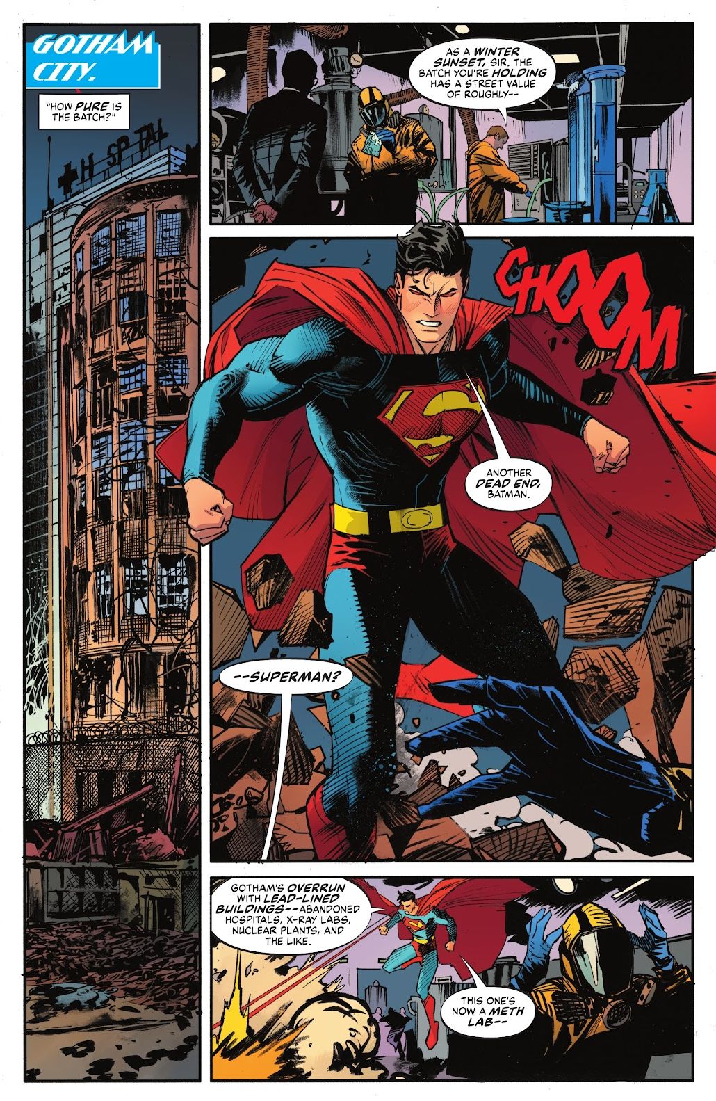Superman Stymied by Gotham Lead