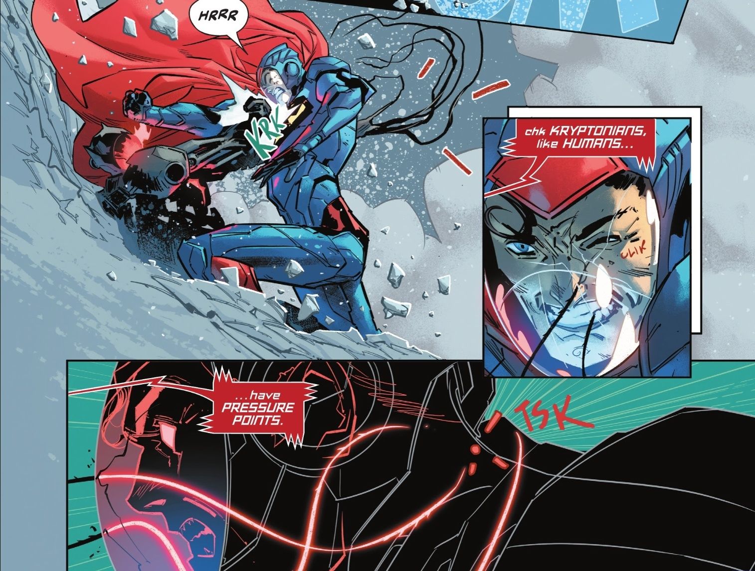 Superman e Failsafe lutam em Batman #130.