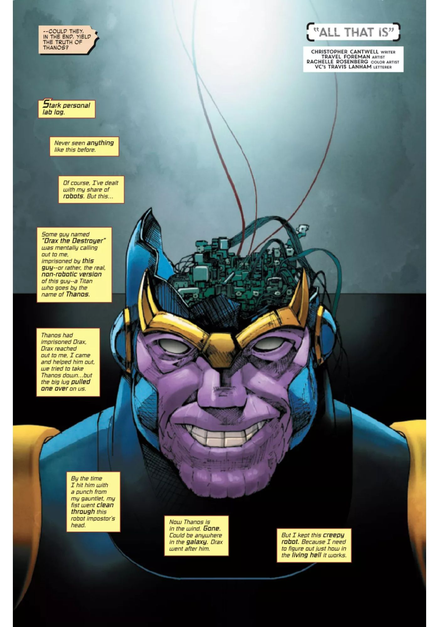 Notas da Morte de Thanos 1