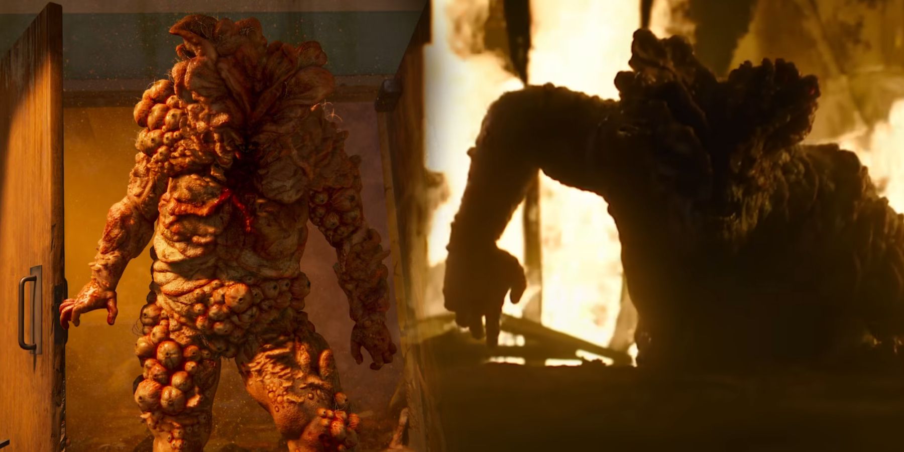 The Last of Us' game Bloater compared to the show's Bloater