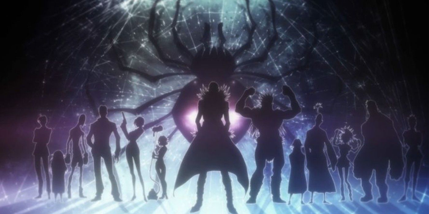 The Phantom Troupe in silhouette in Hunter x Hunter