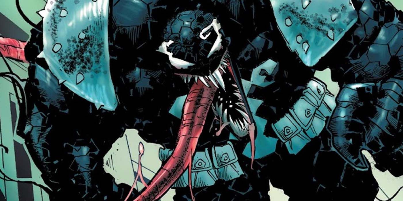 Uma imagem do Coisa como Venom na Marvel Comics. 