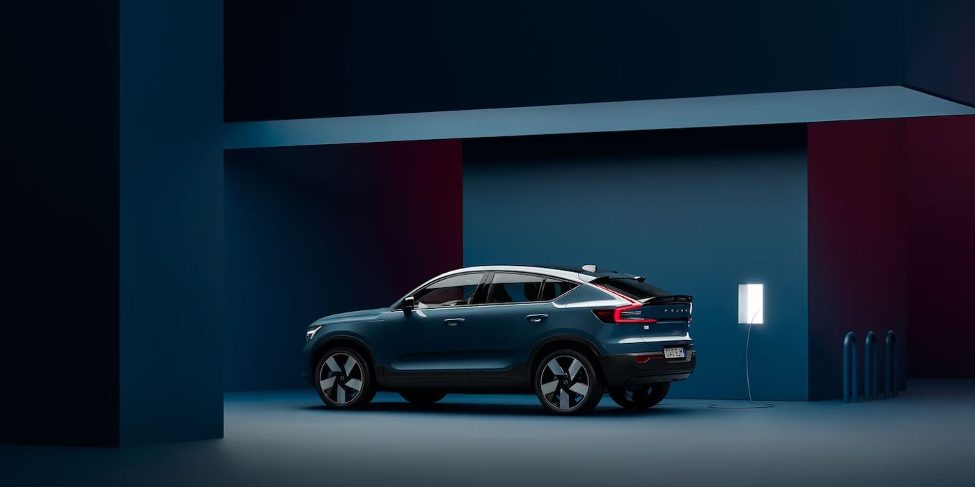 The Volvo All-Electric C40 Recharge crossover vehicle