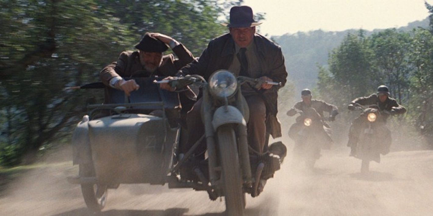 The motorcyle chase in Indiana Jones and the Last Crusade