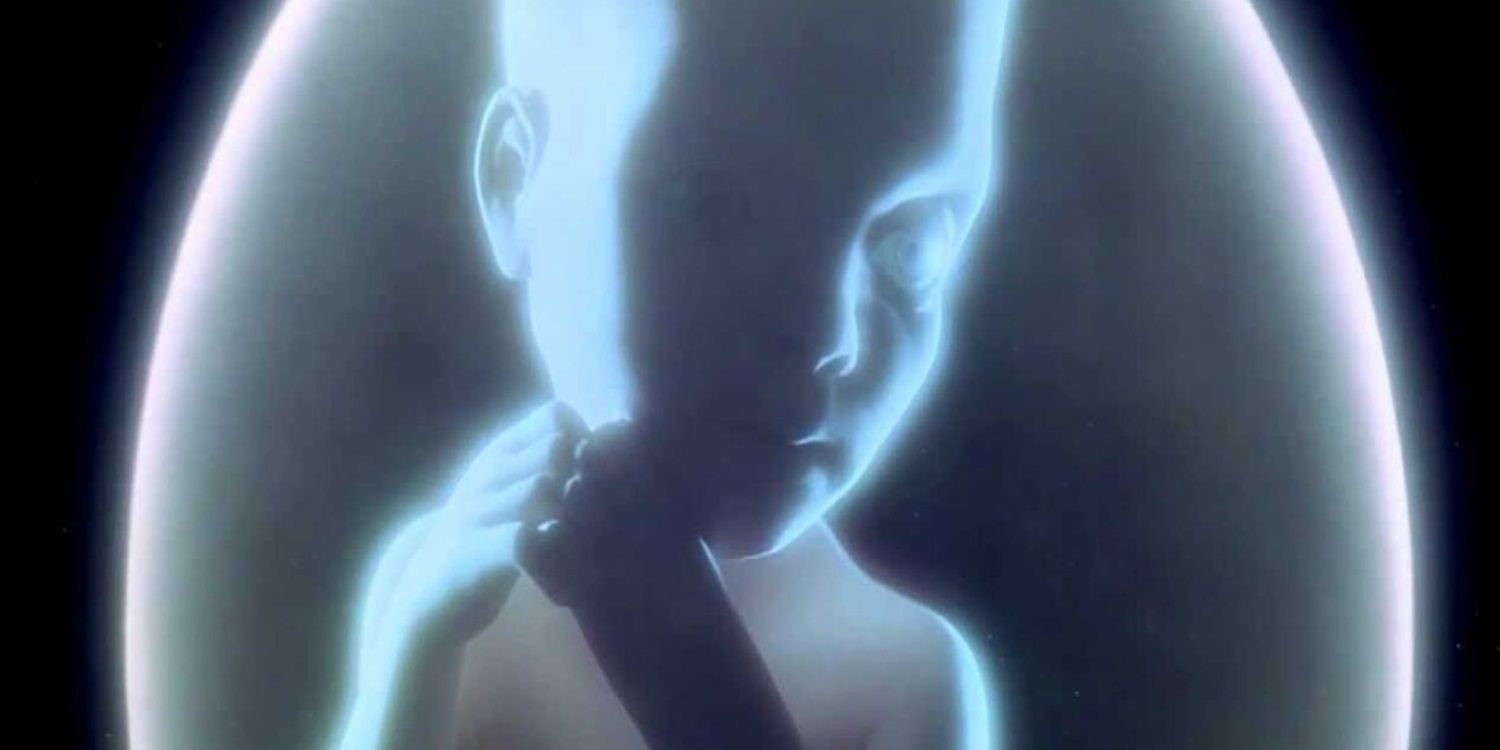 The Star Child in an orb in 2001: A Space Odyssey.