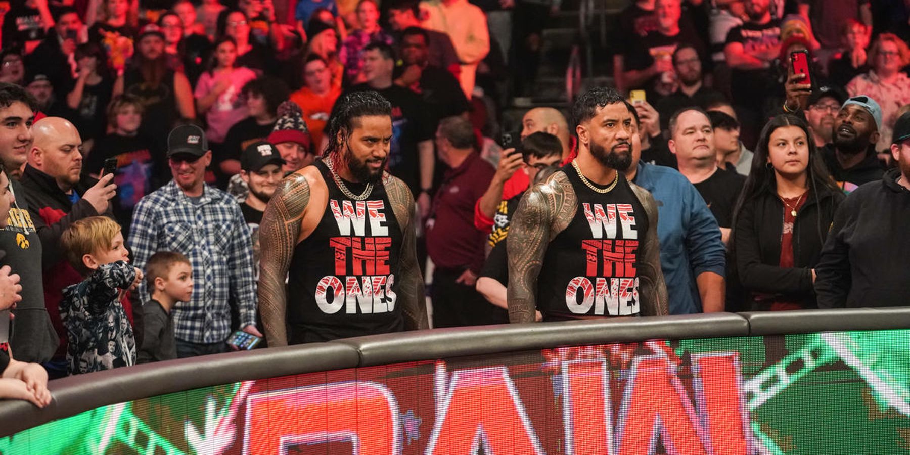 The Usos make their presence felt during an episode of WWE Raw in 2022.